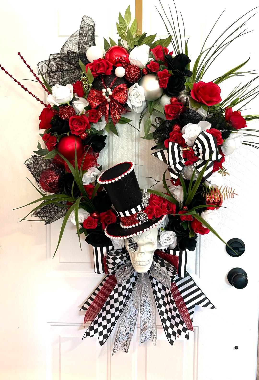 Red, Black & White Skeleton